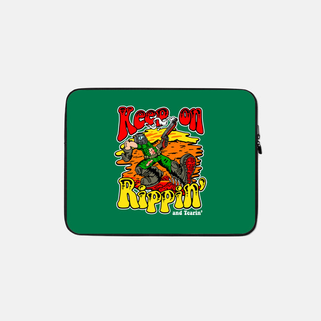 Keep On Rippin-none zippered laptop sleeve-demonigote