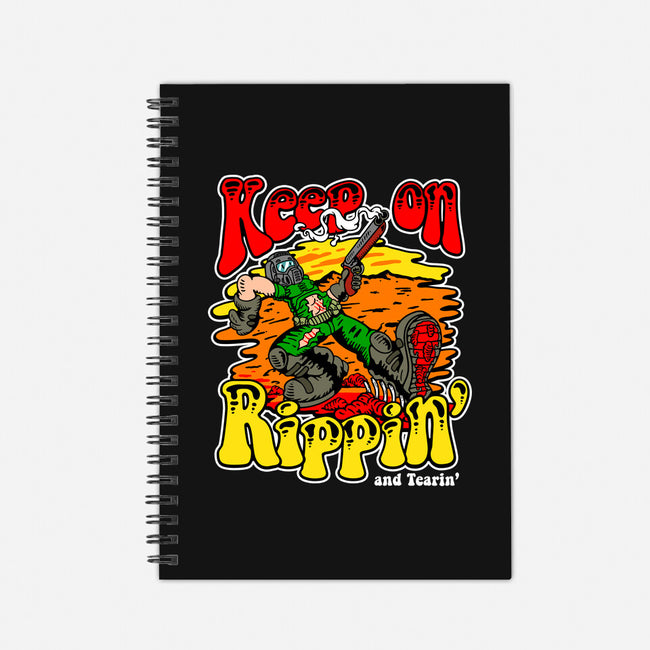 Keep On Rippin-none dot grid notebook-demonigote
