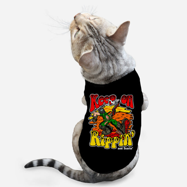 Keep On Rippin-cat basic pet tank-demonigote