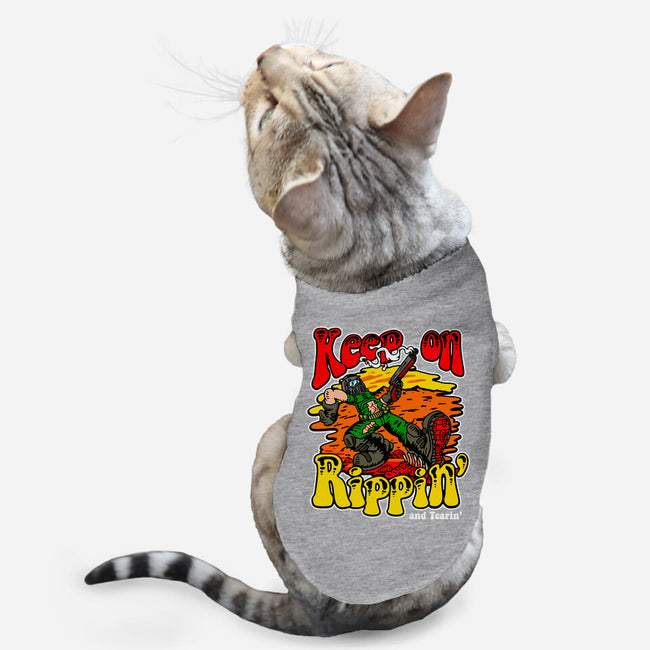 Keep On Rippin-cat basic pet tank-demonigote