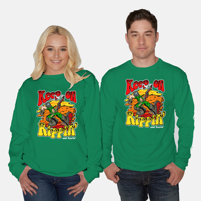 Keep On Rippin-unisex crew neck sweatshirt-demonigote