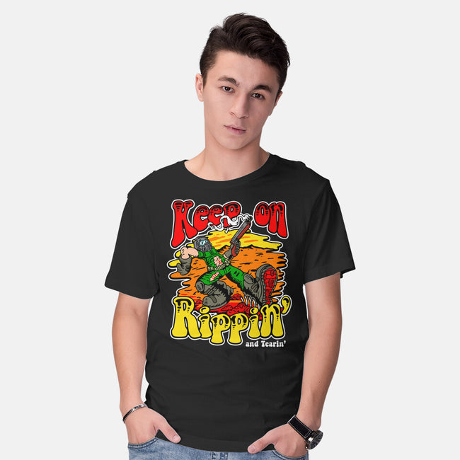 Keep On Rippin-mens basic tee-demonigote