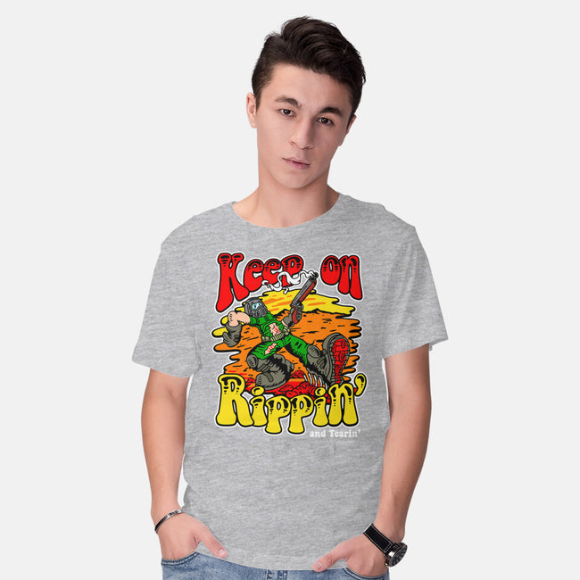 Keep On Rippin-mens basic tee-demonigote