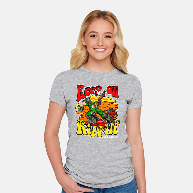 Keep On Rippin-womens fitted tee-demonigote