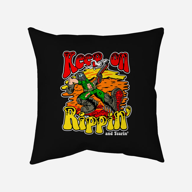 Keep On Rippin-none removable cover w insert throw pillow-demonigote