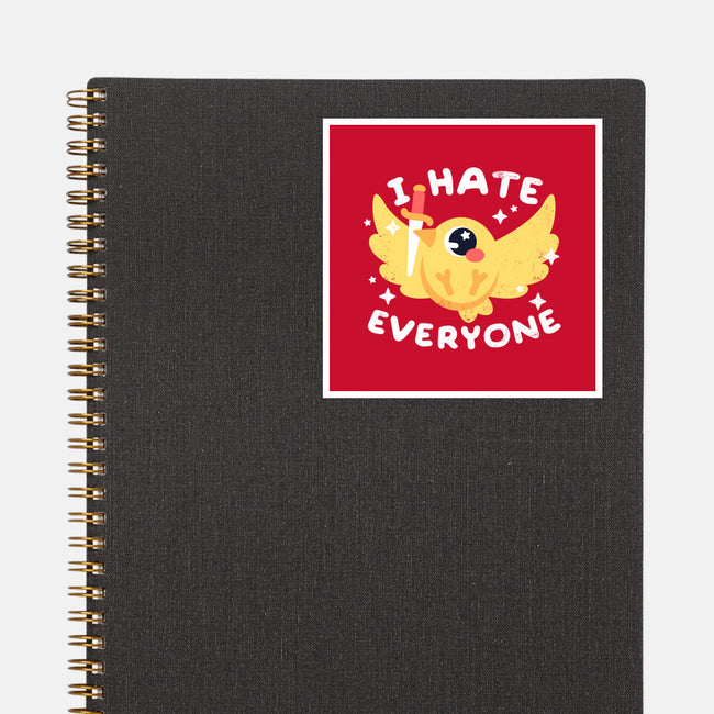 Bird I Hate Everyone-none glossy sticker-NemiMakeit
