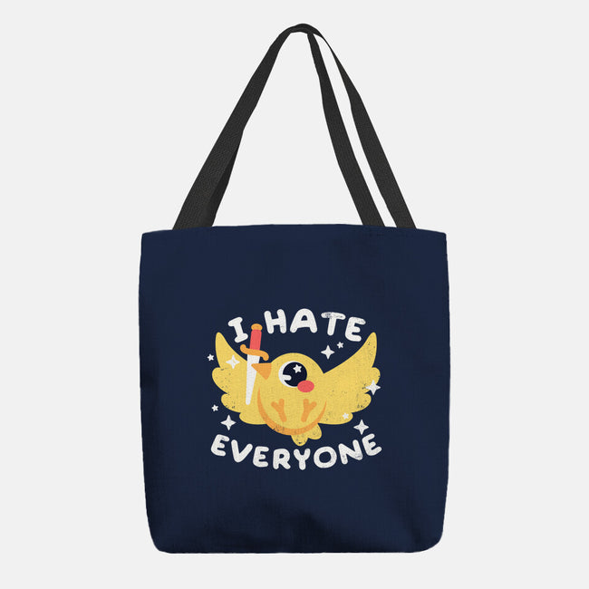 Bird I Hate Everyone-none basic tote bag-NemiMakeit