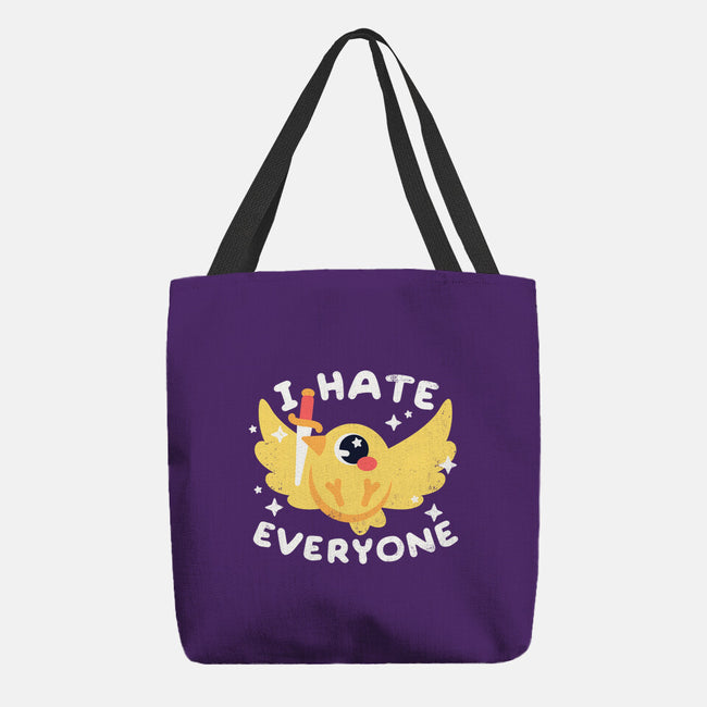 Bird I Hate Everyone-none basic tote bag-NemiMakeit