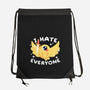 Bird I Hate Everyone-none drawstring bag-NemiMakeit