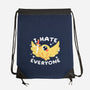 Bird I Hate Everyone-none drawstring bag-NemiMakeit