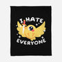 Bird I Hate Everyone-none fleece blanket-NemiMakeit