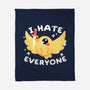 Bird I Hate Everyone-none fleece blanket-NemiMakeit