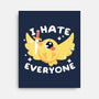 Bird I Hate Everyone-none stretched canvas-NemiMakeit