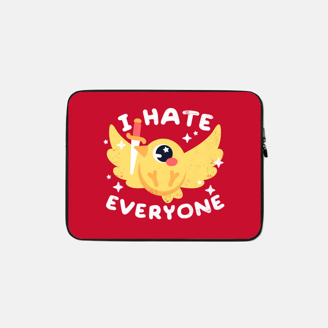 Bird I Hate Everyone-none zippered laptop sleeve-NemiMakeit