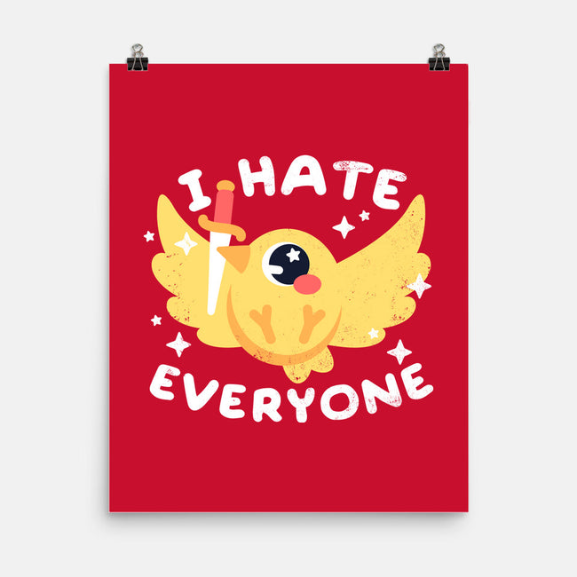 Bird I Hate Everyone-none matte poster-NemiMakeit