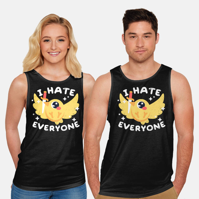 Bird I Hate Everyone-unisex basic tank-NemiMakeit