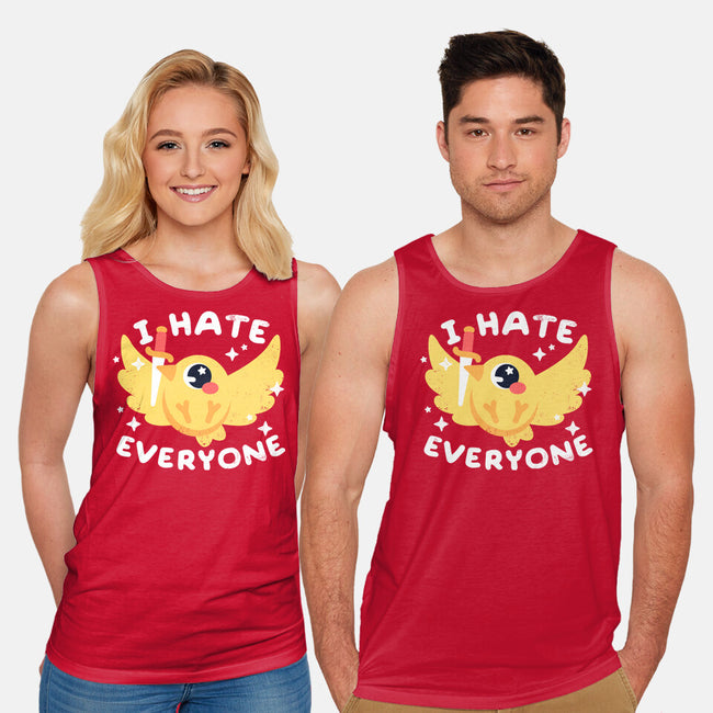 Bird I Hate Everyone-unisex basic tank-NemiMakeit