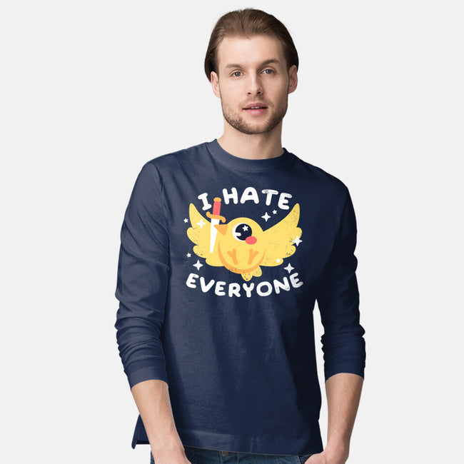Bird I Hate Everyone-mens long sleeved tee-NemiMakeit