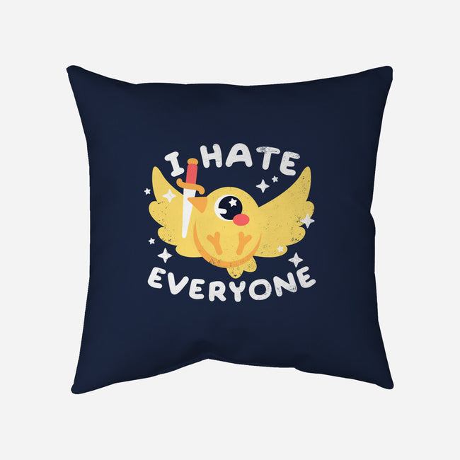 Bird I Hate Everyone-none removable cover w insert throw pillow-NemiMakeit