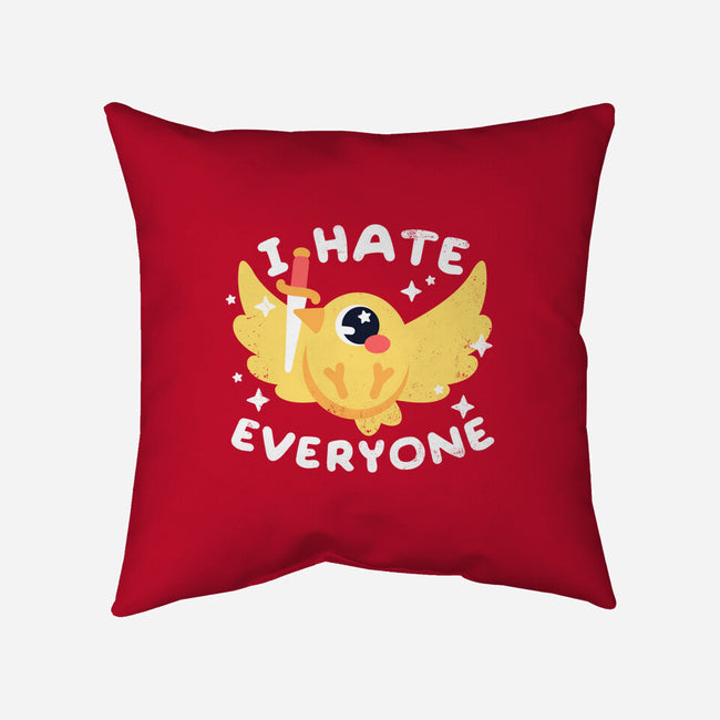 Bird I Hate Everyone-none removable cover w insert throw pillow-NemiMakeit