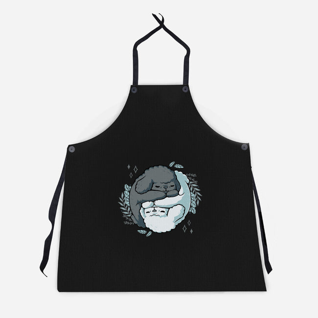 Poodle Yin Yang-unisex kitchen apron-xMorfina