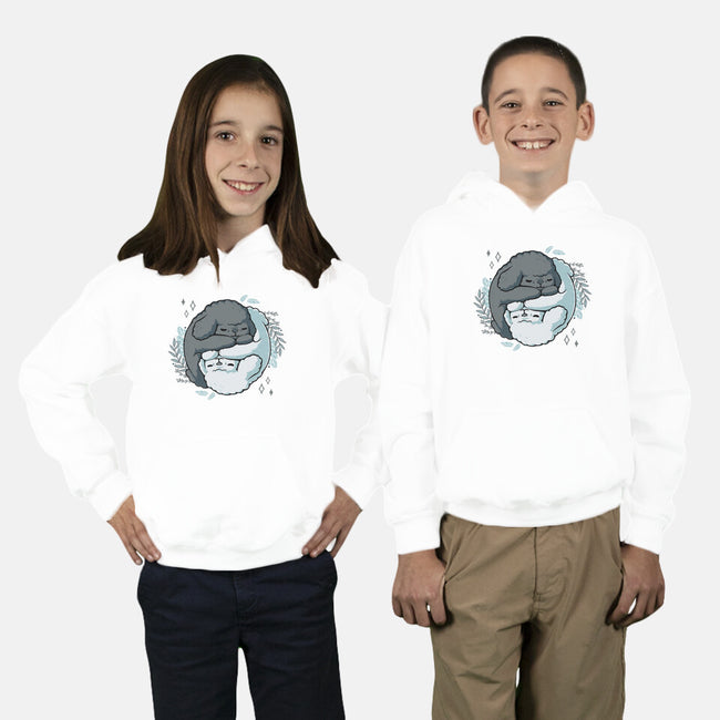 Poodle Yin Yang-youth pullover sweatshirt-xMorfina