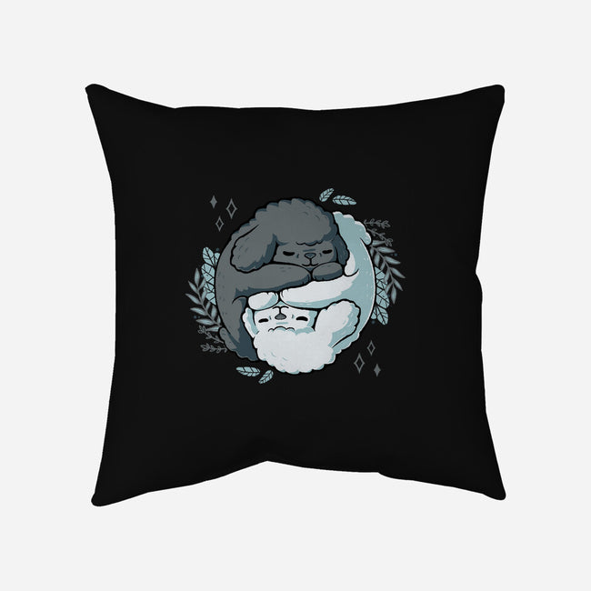 Poodle Yin Yang-none removable cover throw pillow-xMorfina