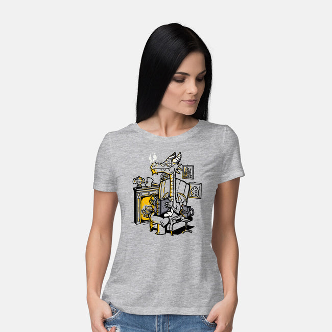 Chill Dragon-womens basic tee-demonigote