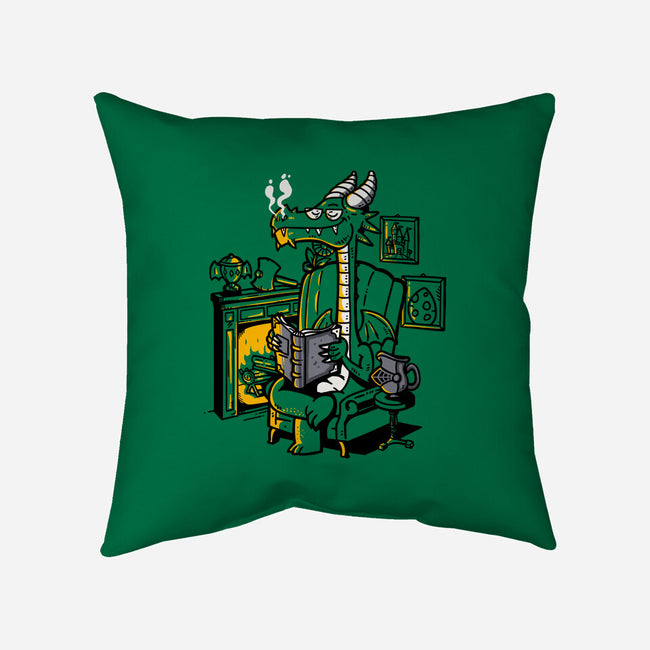 Chill Dragon-none removable cover w insert throw pillow-demonigote