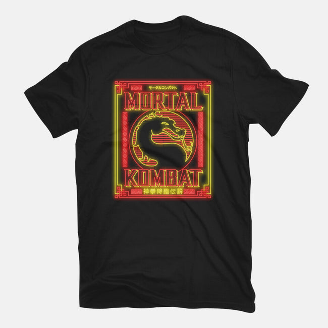 Battle Of Earthrealm Neon-mens basic tee-Diegobadutees