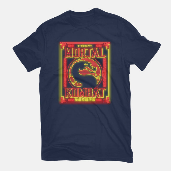 Battle Of Earthrealm Neon-mens heavyweight tee-Diegobadutees