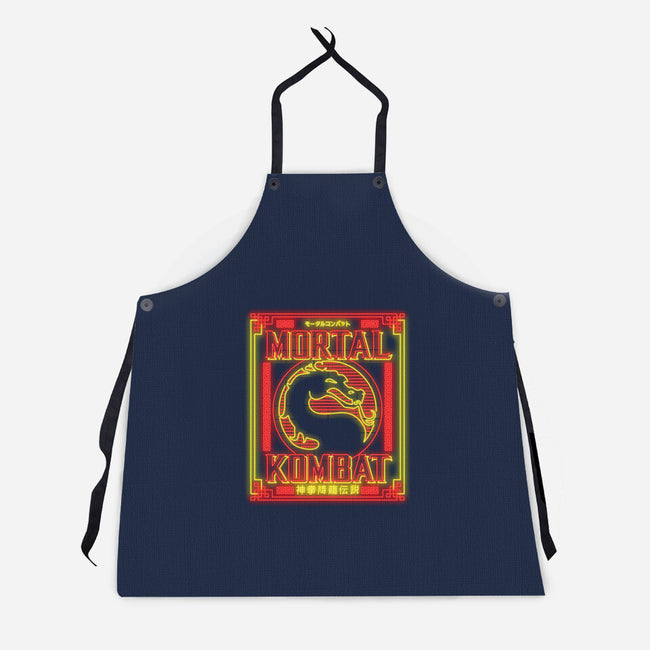 Battle Of Earthrealm Neon-unisex kitchen apron-Diegobadutees