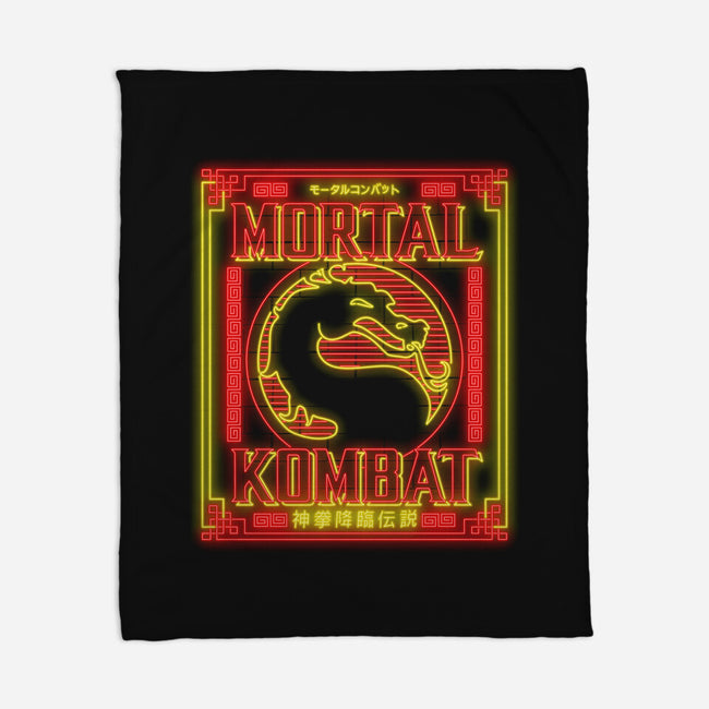 Battle Of Earthrealm Neon-none fleece blanket-Diegobadutees