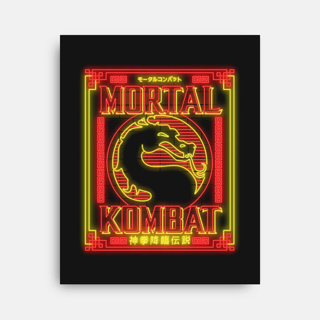 Battle Of Earthrealm Neon-none stretched canvas-Diegobadutees