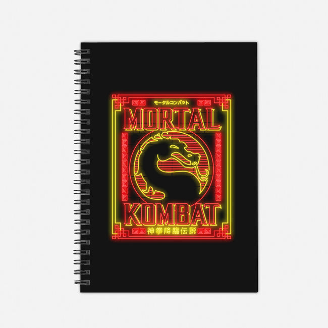 Battle Of Earthrealm Neon-none dot grid notebook-Diegobadutees