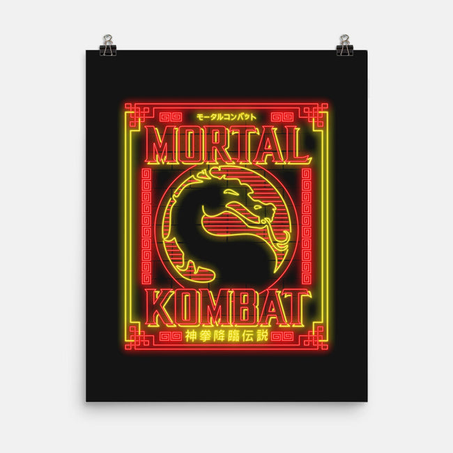 Battle Of Earthrealm Neon-none matte poster-Diegobadutees