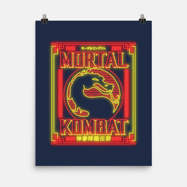 Battle Of Earthrealm Neon-none matte poster-Diegobadutees