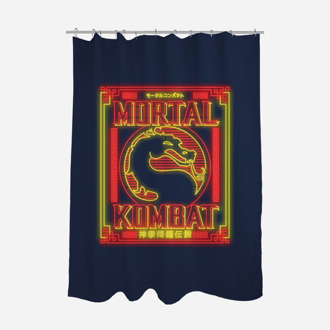 Battle Of Earthrealm Neon-none polyester shower curtain-Diegobadutees