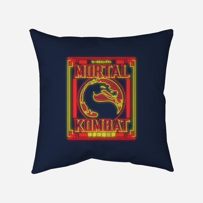 Battle Of Earthrealm Neon-none removable cover w insert throw pillow-Diegobadutees