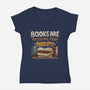 Books Escape-womens v-neck tee-Vallina84