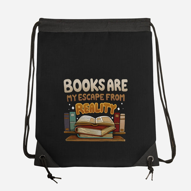 Books Escape-none drawstring bag-Vallina84