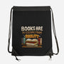 Books Escape-none drawstring bag-Vallina84