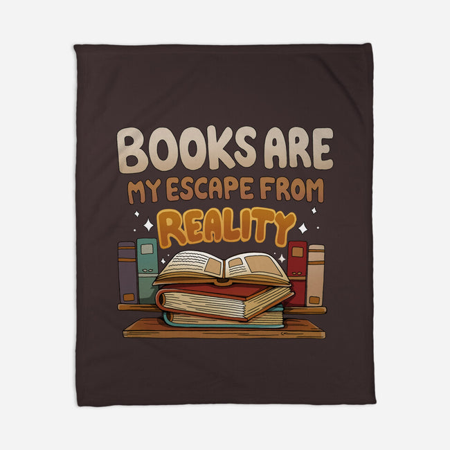 Books Escape-none fleece blanket-Vallina84