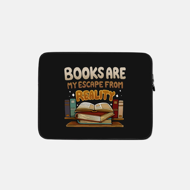 Books Escape-none zippered laptop sleeve-Vallina84