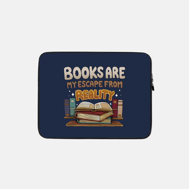 Books Escape-none zippered laptop sleeve-Vallina84