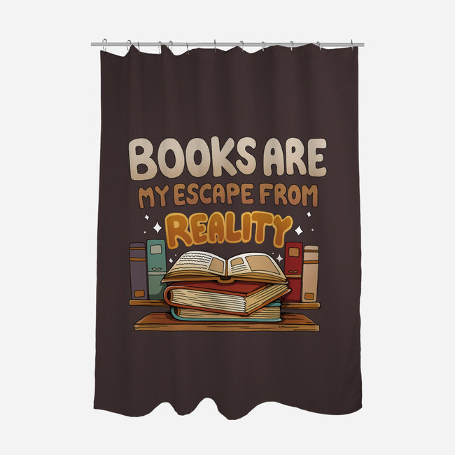 Books Escape-none polyester shower curtain-Vallina84