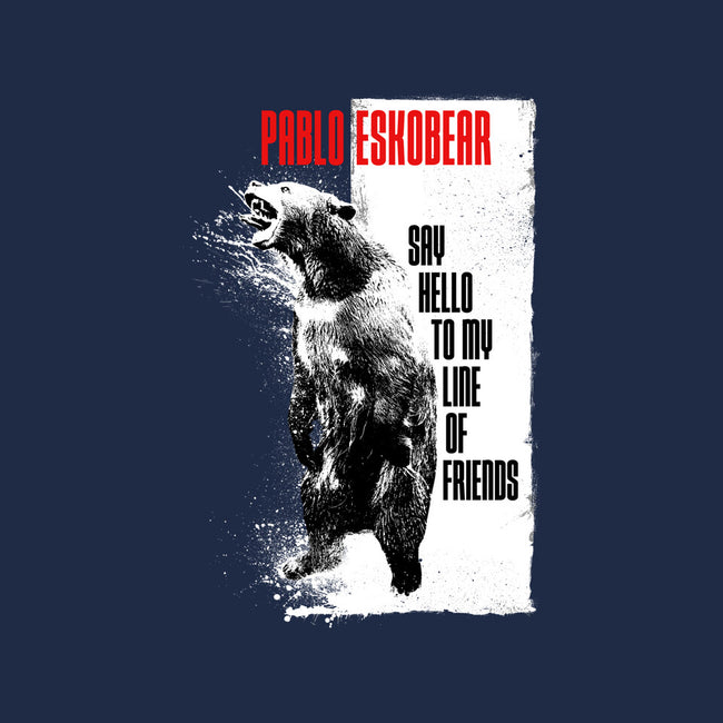 Pablo Eskobear-none polyester shower curtain-rocketman_art