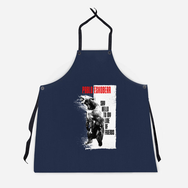 Pablo Eskobear-unisex kitchen apron-rocketman_art