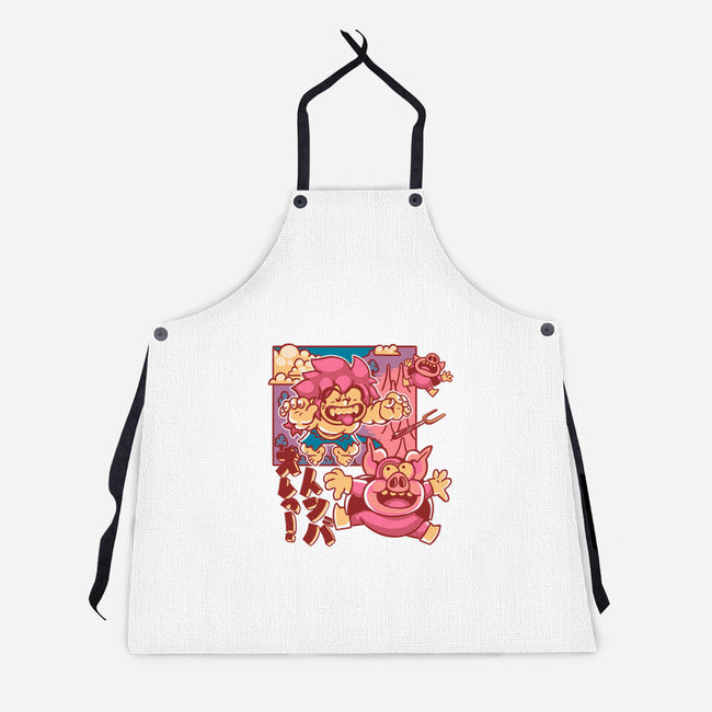 Defeating Pigs-unisex kitchen apron-estudiofitas
