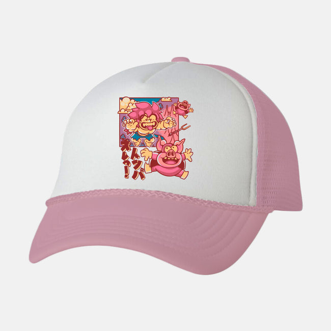 Defeating Pigs-unisex trucker hat-estudiofitas